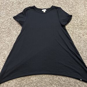 Lularoe Melissa Tunic - XXS Solid Black Stretchy NWOT